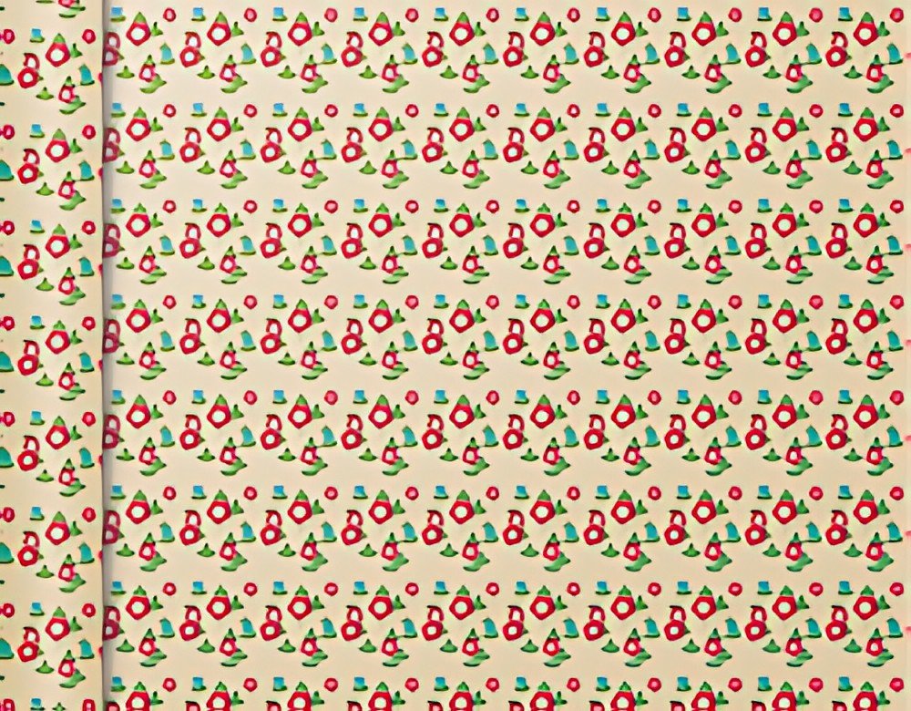 Clairefontaine Papier cadeau "Tiny Rolls fleurs rouges"