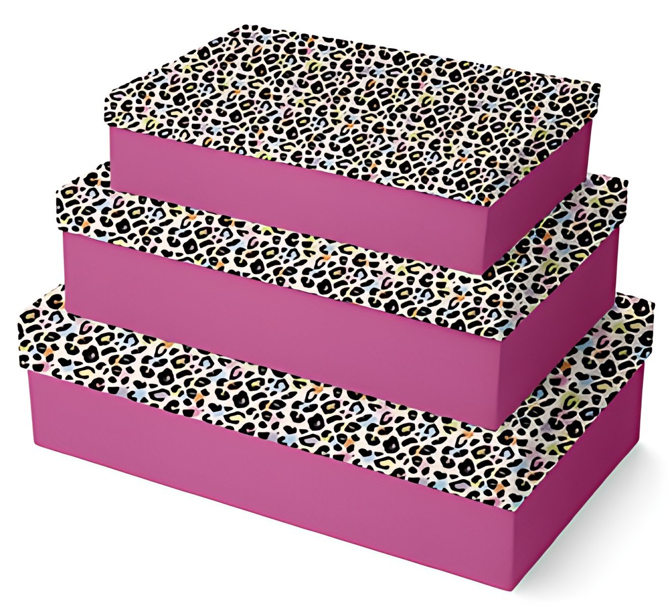 Clairefontaine Set de boîtes cadeau "Léopard", 3 pièces