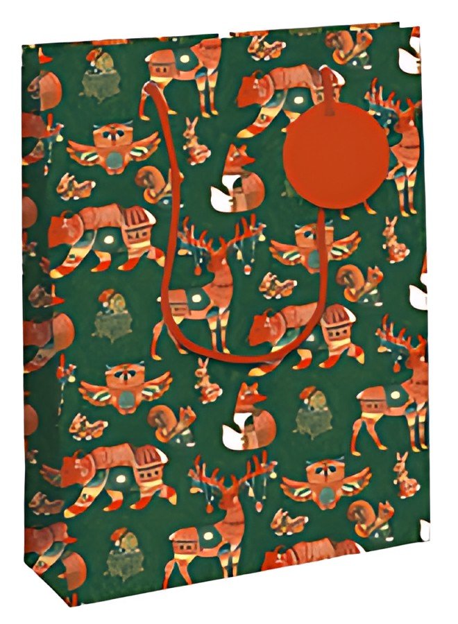 Clairefontaine Sac cadeau de Noël "Forest", large