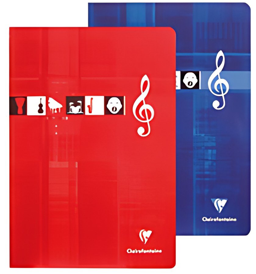 Clairefontaine Cahier piqûre Musique & Chant, A4, 96 pages