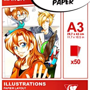 Clairefontaine Bloc de papier Layout MANGA ILLUSTRATIONS, A5