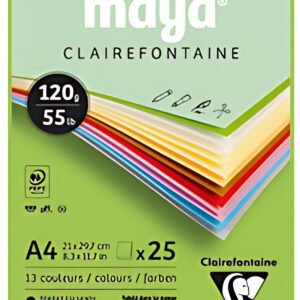 Clairefontaine Bloc de papier couleur MAYA, A4, 270 g/m2