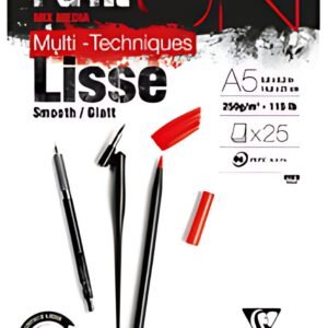 Clairefontaine Bloc papier dessin Paint'ON Lisse, A4, blanc