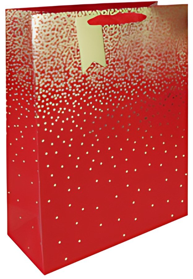 Clairefontaine Sac cadeau de Noël "Pluie d'étoiles rouge"