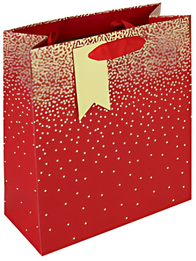Clairefontaine Sac cadeau de Noël "Pluie d'étoiles rouge"