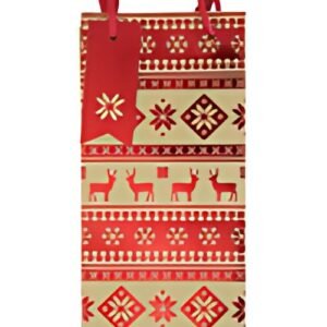 Clairefontaine Sac cadeau de Noël pour bouteille, set de 3