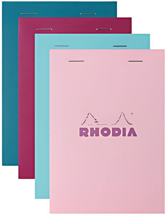 RHODIA Bloc agrafé No. 13, format A6, quadrillé 5x5, assorti