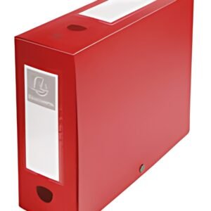 EXACOMPTA Boîte d'archives à pression, PP, 100 m, rouge
