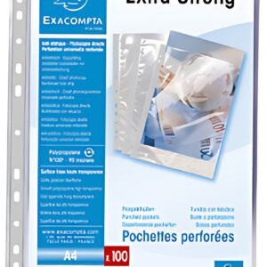 EXACOMPTA Pochette perforée, A4, PP, transparent
