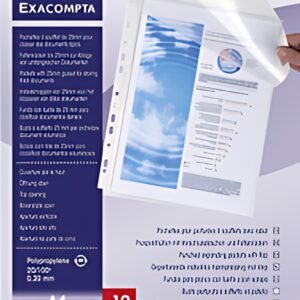 EXACOMPTA Pochette à soufflet perforée avec rabat, A4, PP