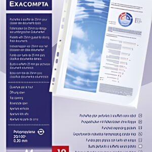 EXACOMPTA Pochettes perforées à soufflet, A4, PP