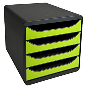EXACOMPTA Module de classement BIG-BOX, 4 tiroirs, vert anis