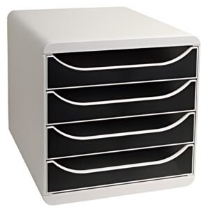 EXACOMPTA Module de classement BIG-BOX, 4 tiroirs, gris