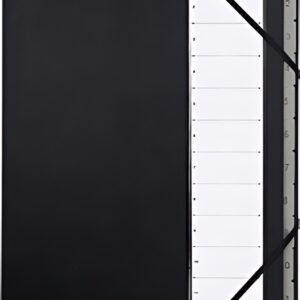 EXACOMPTA Trieur Ordonator, 1-12, A4, 12 compartiments, noir