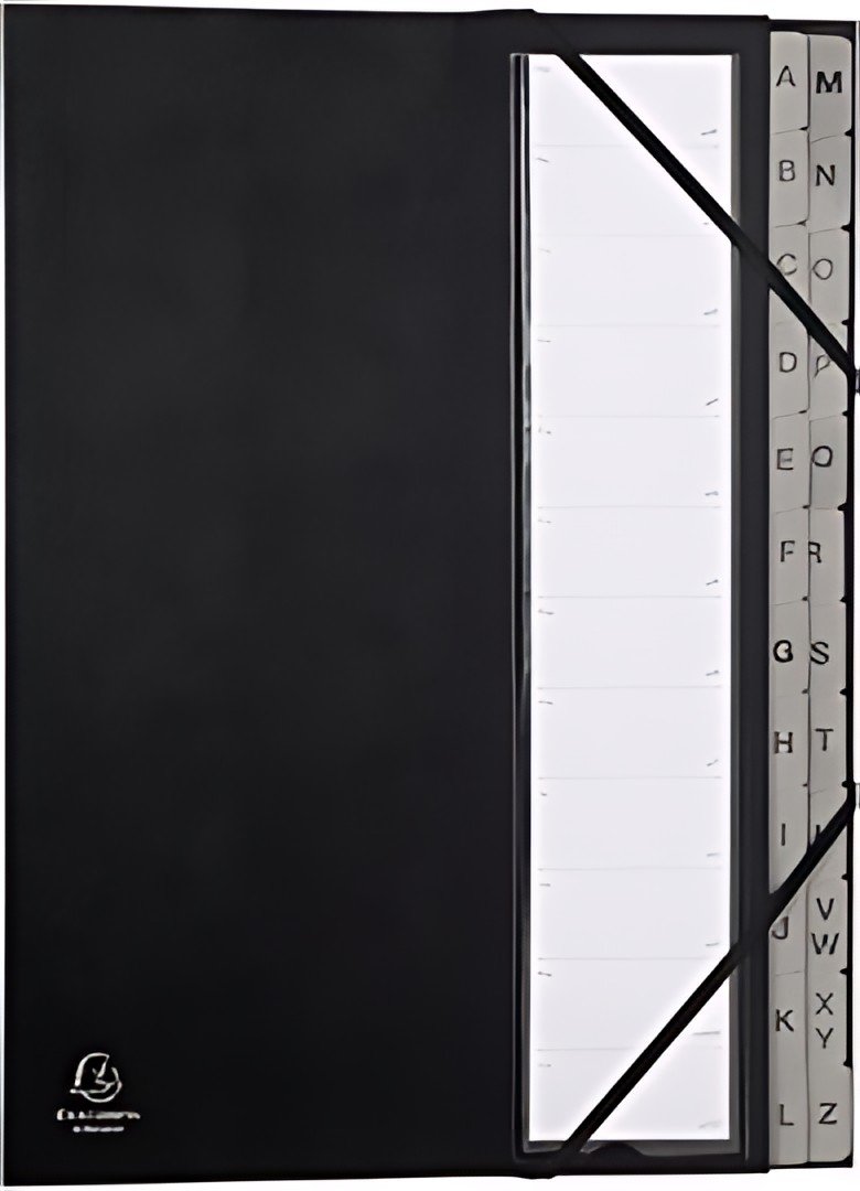 EXACOMPTA Trieur Ordonator, A-Z, A4, 24 compartiments, noir