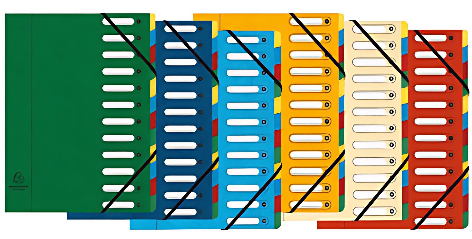 EXACOMPTA Trieur Harmonika, A4, 12 compartiments, rouge