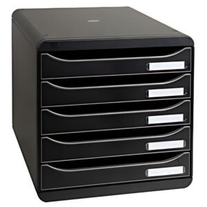 EXACOMPTA Module de classement BIG-BOX PLUS, 5 tiroirs, noir