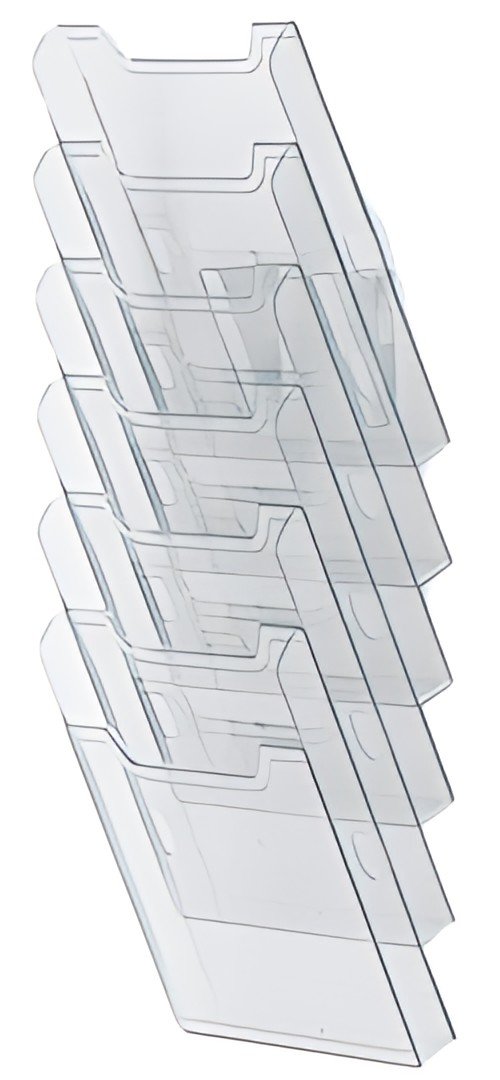 EXACOMPTA Trieur mural, A4 vertical, 6 cases, transparent