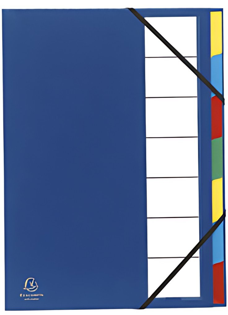 EXACOMPTA Trieur Harmonika, PP, 12 compartiments, bleu