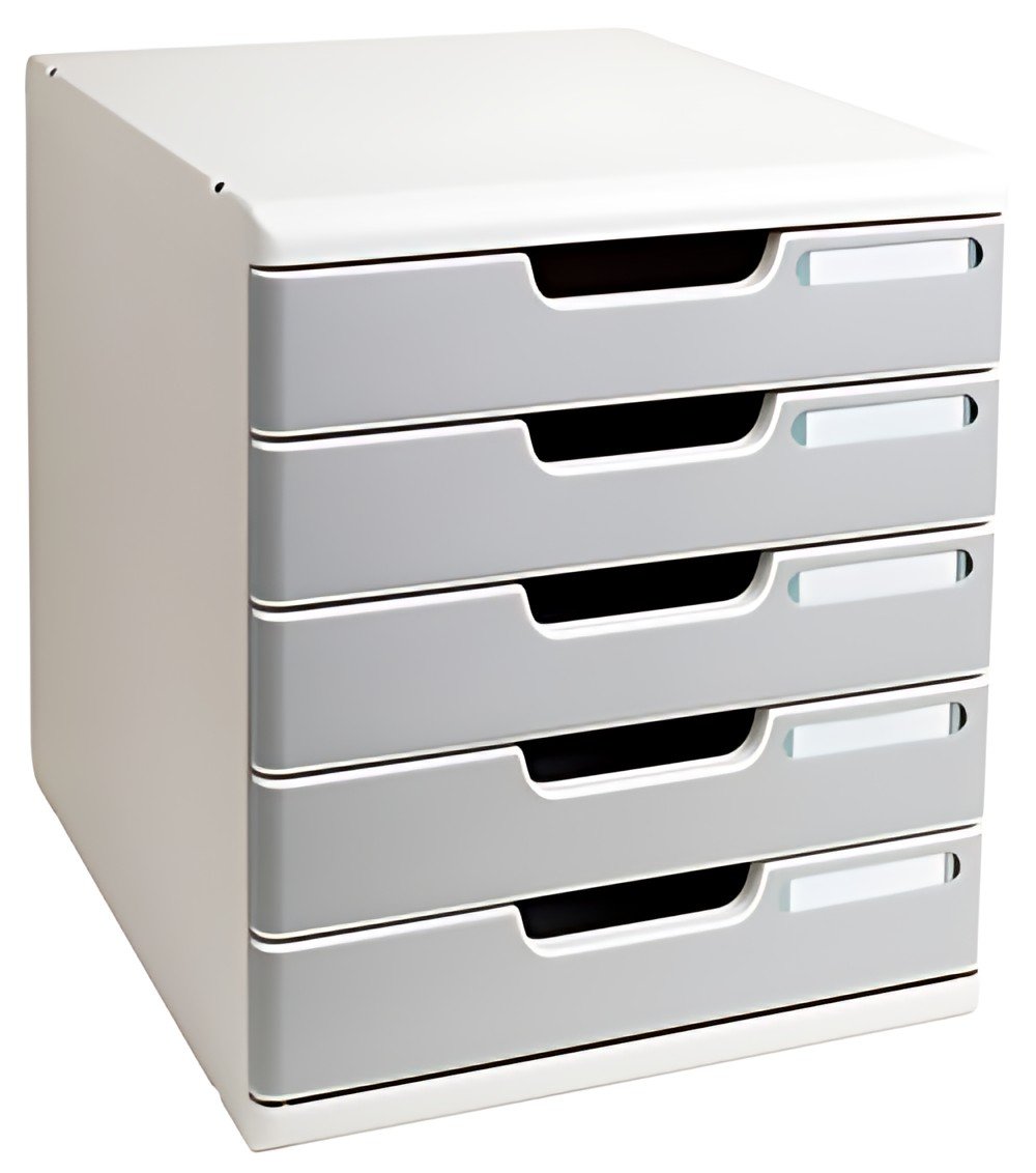 EXACOMPTA Module de classement MODULO A4, 5 tiroirs, gris
