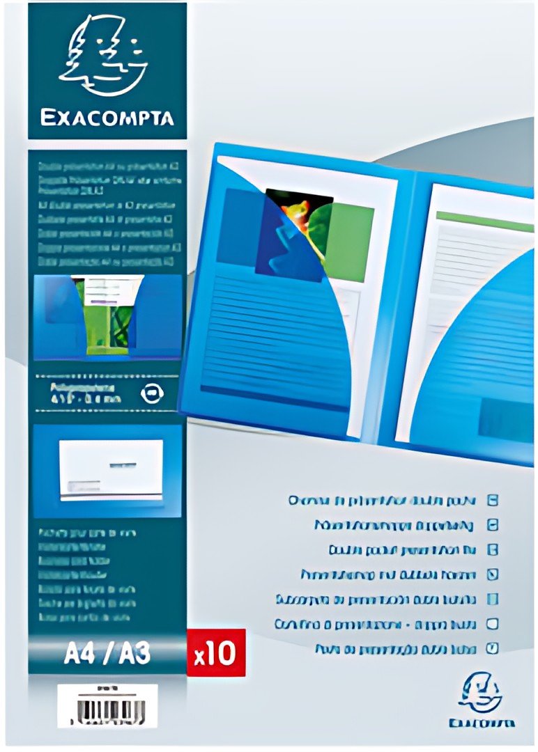 EXACOMPTA Chemise de présentation, en PP, A4, cristal
