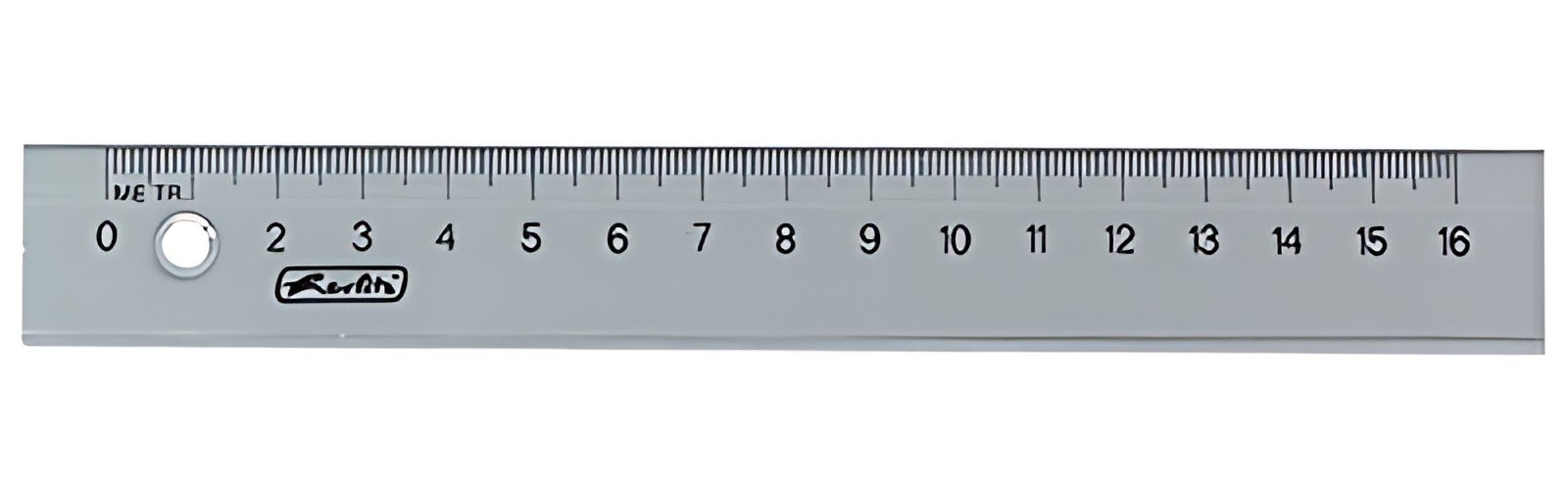 herlitz Règle en plastique, 160 mm de longueur, transparente