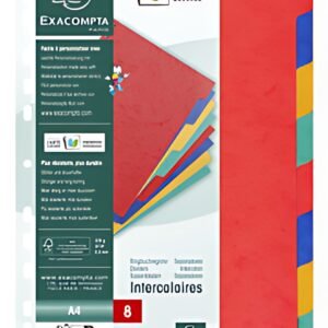 EXACOMPTA Intercalaires en carton, A4, 6 touches