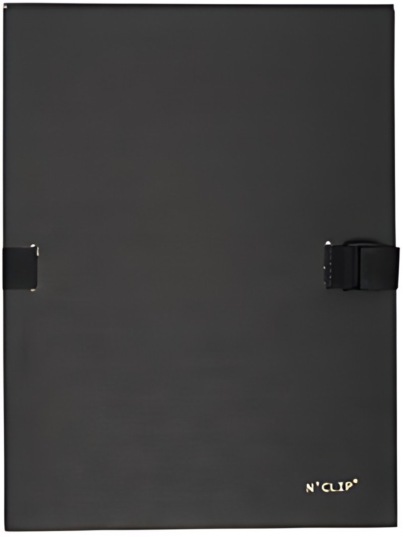 EXACOMPTA Chemise à dos extensible N'CLIP, A4, noir