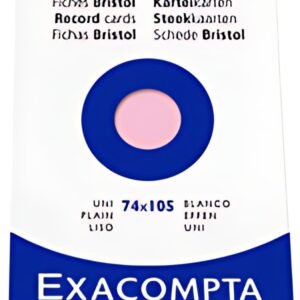 EXACOMPTA Fiches bristol, A7, uni, rose