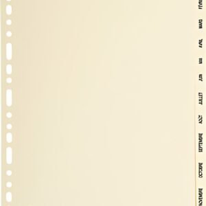 EXACOMPTA Intercalaires carte peau, A4, mensuel Jan-Déc