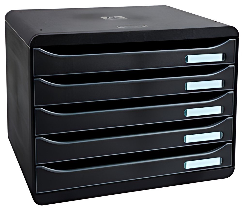 EXACOMPTA Module de classement BIG-BOX PLUS, 5 tiroirs, noir