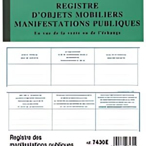 EXACOMPTA Piqûre "Registre d'Objets Mobiliers", 320 x 195 mm