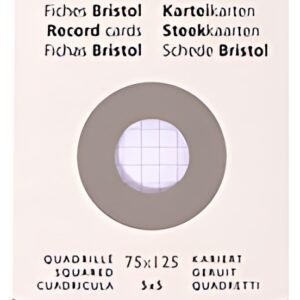 EXACOMPTA Fiches bristol, 75 x 125 mm, quadrillé, blanc
