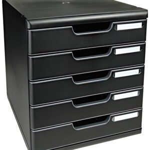 EXACOMPTA Module de classement MODULO A4 ECOBlack, 5 tiroirs