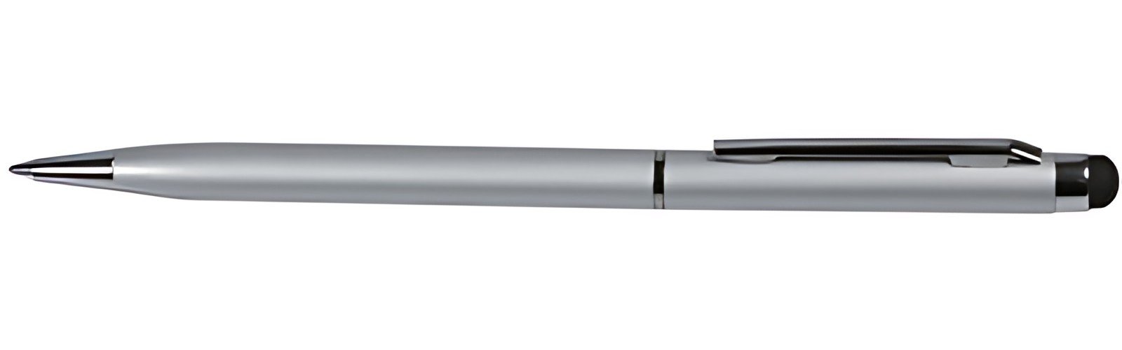 EXACOMPTA Stylo bille "Twist" avec clip, argent