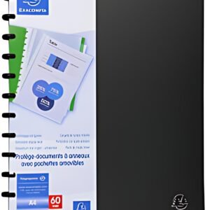 EXACOMPTA Protège-documents, A4, 30 pochettes, noir