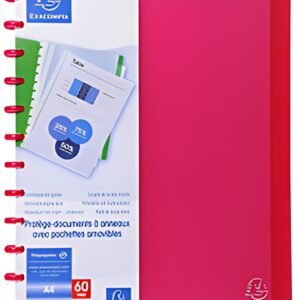 EXACOMPTA Protège-documents, A4, 30 pochettes, rouge