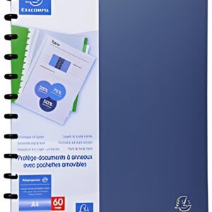 EXACOMPTA Protège-documents, A4, 30 pochettes, bleu