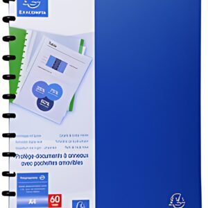 EXACOMPTA Protège-documents, A4, 30 pochettes, bleu