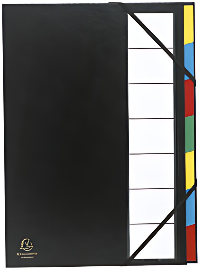 EXACOMPTA Trieur Harmonika, PP, 12 compartiments, noir