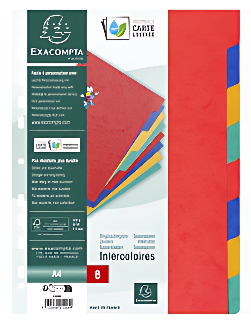 EXACOMPTA Intercalaires en carton, A4+, 12 touches