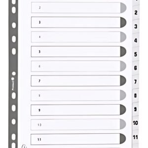 EXACOMPTA Intercalaires en carton 1-20, A4, 20 touches