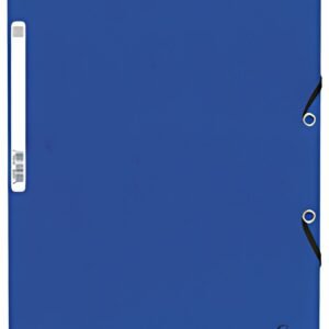 EXACOMPTA Chemise à élastique, A4, en carton, bleu