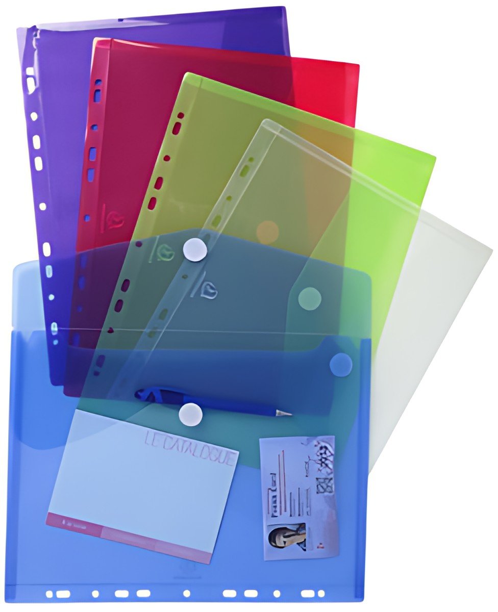 EXACOMPTA Pochette document perforée, A4, PP, assorti