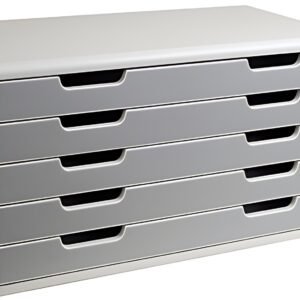EXACOMPTA Module de classement MODULO A3, 5 tiroirs, gris