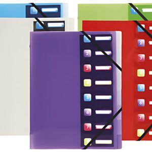 EXACOMPTA Trieur Crystal Colours, PP, 8 compartiments