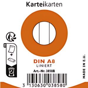 EXACOMPTA Fiches bristol, A8, ligné, blanc