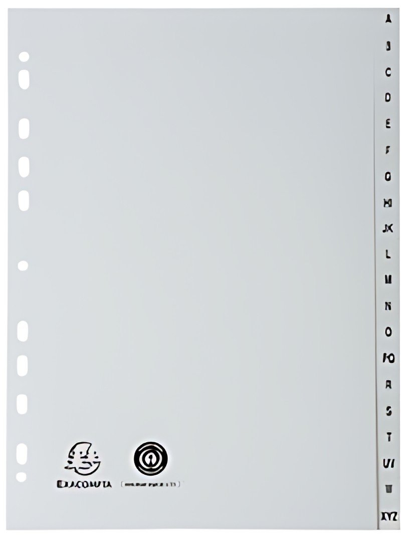 EXACOMPTA Intercalaires en plastique, A-Z, A4, 26 touches