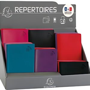 EXACOMPTA Répertoires de poche, présentoir de 26 pièces