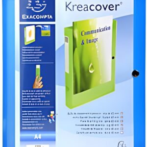 EXACOMPTA Boîte de classement Kreacover, A4, PP, 40 mm, bleu